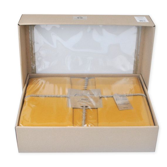 Комплект постільної білизни SoundSleep Stonewash Adriatic євро 200х220 см гірчиця (93288781) | Зображення 1