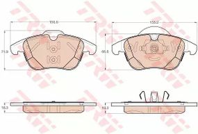 Гальмівні колодки дискові Ford Mondeo F 07, TRW (GDB1960)