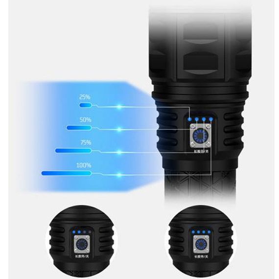 Ліхтар ручної моделі Police AK138-1 WHITE LASER LED PM60-TG 8х18650, USB-зарядка, Power Bank, зум | Зображення 4