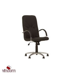 Кресло Новый Стиль MANAGER steel chrome (Экокожа)