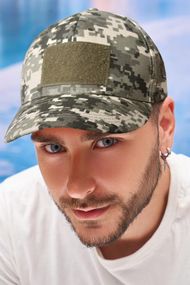 Пятиклинная тактическая бейсболка с велкро пиксель
