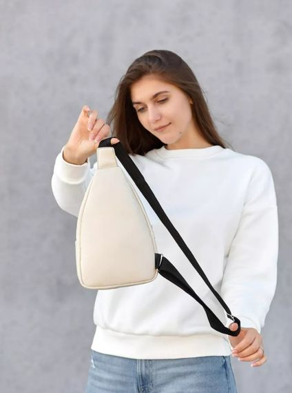 Сумка жіноча Sambag Polo Brooklyn молочна 29 х 19 х 6 см (83111011) | Зображення 2