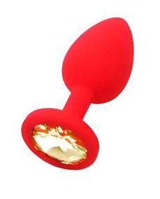 Силиконовая анальная пробка с кристаллом SKN KSIL-06S ( размер S ) sexstyle