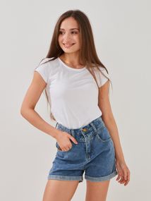 Футболка однотонна жіноча GENUA 26409 2XL Білий shop (2000999569661)