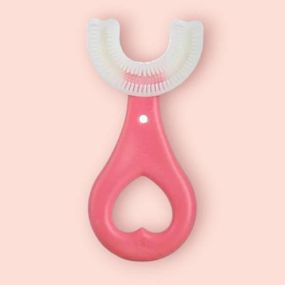 Зубна щітка дитяча U-подібна м'яка Toothbrush Рожева