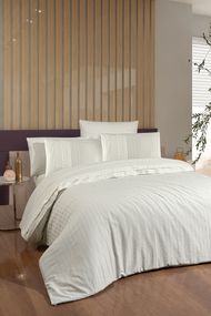 Комплект постільної білизни First Choice Deluxe Satin 200х220 New Trend Cream