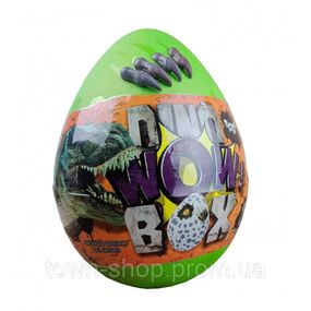 Детский набор для творчества в яйце "Dino WOW Box" DWB-01-01U, 20 предметов Зелёный
