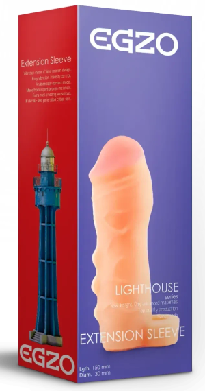 Подовжуюча насадка - презерватив EGZO Ciberskin ES002 ( 15 см х 3 см ) Sex Aura | Зображення 3