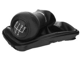 VOLKSWAGEN Bora 1.4; 1.6; 1.8 бензин 22 мм (98-05) ручка перемикання передач КПП 5 ступка + чохол + рамка чорна, Фольксваген Бора