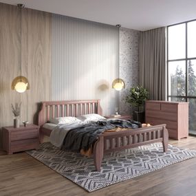 Полуторне дерев&#039;яне ліжко Mebigrand Прага Горіх лісовий 120х200 см (MBG-7166)