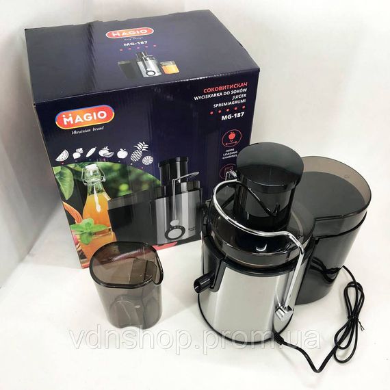 Відцентрові соковижималки MAGIO MG-187 1000 Вт, Соковижималка для томатів, Соковижималка для гранату QG-24 | Зображення 4