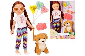 Лялька LS1303 "Pretty Girl" з домашнім улюбленцем в коробці р.34x23x10,2см YG Toys