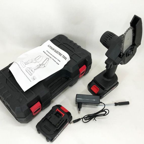 Пила для работы в саду 10см, Качественная мини-пила на аккумуляторе, Ручная TR-654 садовая электропила | Зображення 2