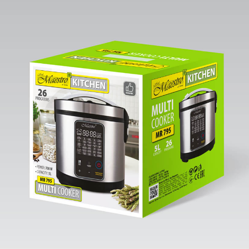 Мультиварка 5л 700W 33 програми MR-795 Maestro | Зображення 2