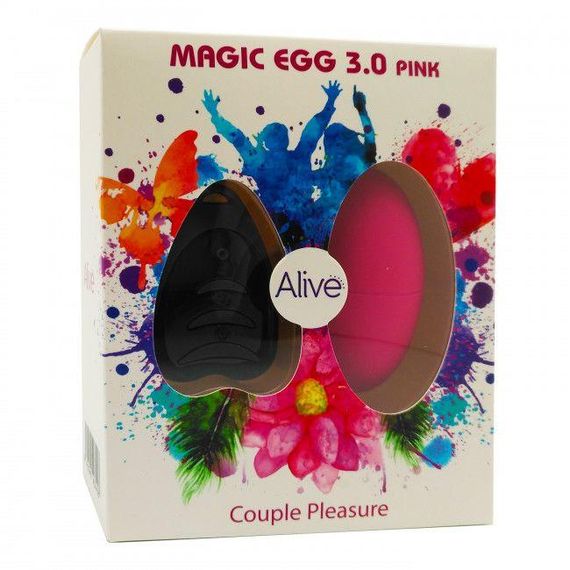 Виброяйцо Alive Magic Egg 3.0 Pink с пультом ДУ, на батарейках Sex Aura | Зображення 3