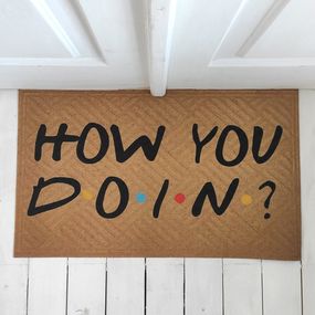 Коврик придверный с принтом How you doin? (Friends) 45x75x0,4 см (KOV_24L001)