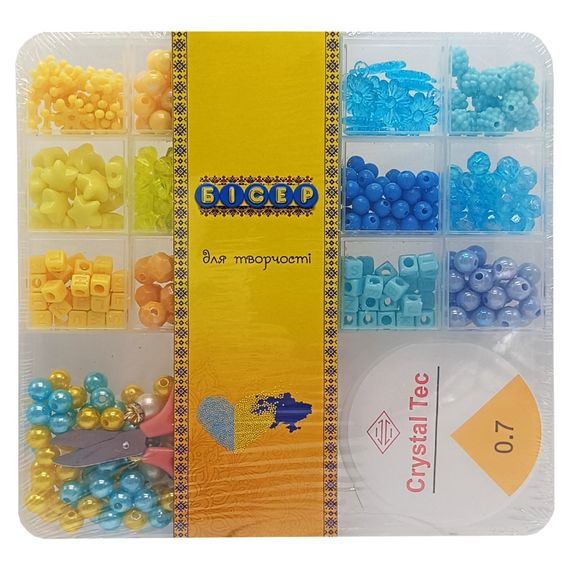 Набор бисера для изготовления креативных аксессуаров PL-15/01/02 бусины, бисер, подвески
