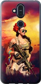 Чехол на Nokia 8.1 Украинка с оружием "5316u-1620-17620"