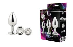 Набор анальных пробок Dream Toys GLEAMING LOVE SILVER PLUG SET sexstyle