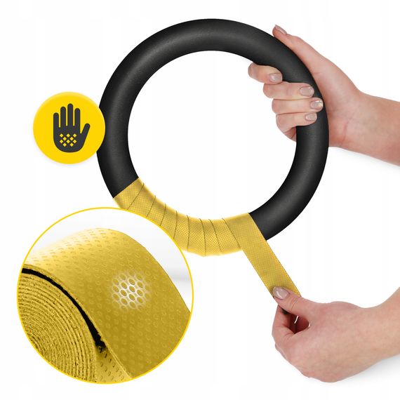 Гімнастичні кільця 4FIZJO з ABS пластику, регульовані Black/Yellow (P-5905973406109) | Зображення 3