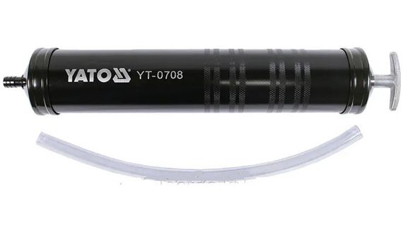 Шприц викачування заливки масла 0,5л YATO нагнітач оливи YT-0708 | Зображення 1