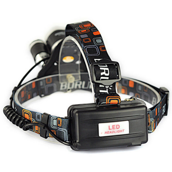 Ліхтар налобний світлодіодний, акумуляторний ліхтар на 3 діоди   знижка | Зображення 4