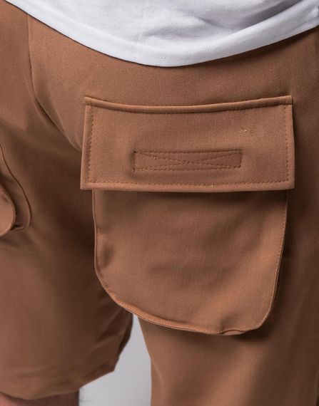 Мужские удлиненные свободные шорты с большими карманами RA2247, цвет бежевый, размер L | Зображення 6