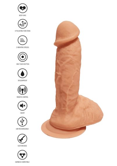 Реалістичний вібратор Toy Joy Get Real Naked з присоскою та пультом управління Sex Aura | Зображення 4