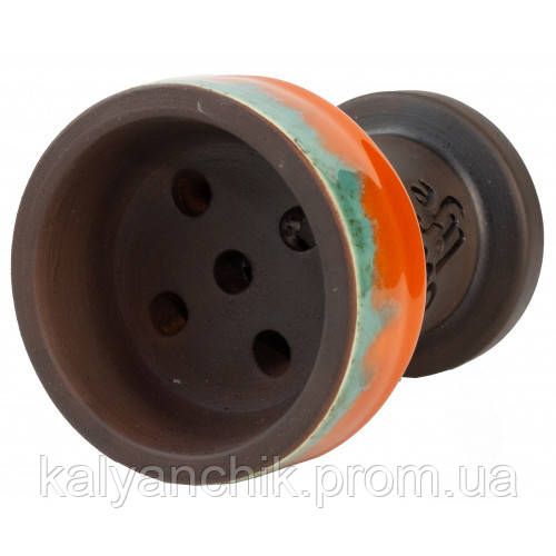 Чаша для кальяну Gusto Bowls Rook Glaze Orange/Green | Зображення 1