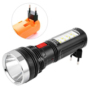 Ручной фонарь светильник 220 В аккумуляторный 227, 1W + 8 LED