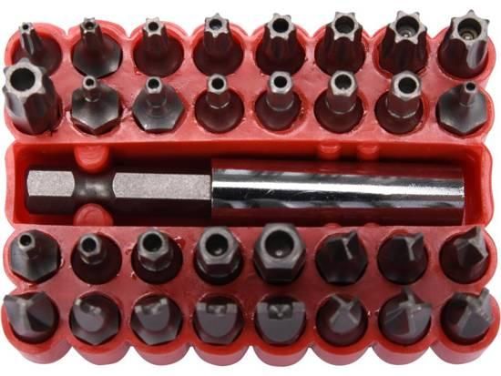 Биты набор насадки торцевые 1/4 33 штуки VOREL-66330 | Зображення 1