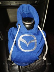 Чехол кофта Худи аксессуар на КПП Car Hoodie мазда Mazda синий подарок автомобилисту 10070