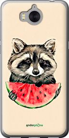 Чохол на Huawei Y5 2017 Єнотик з кавуном "4605t-992-2448"