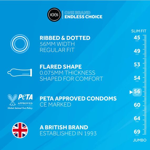 Презервативы - EXS Ribbed And Dotted, 12 шт. sexstyle | Зображення 2