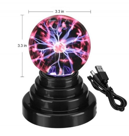 Настільна сенсорна лампа SV з блискавками RGB, плазмовий шар Чорний (sv101328) | Зображення 1