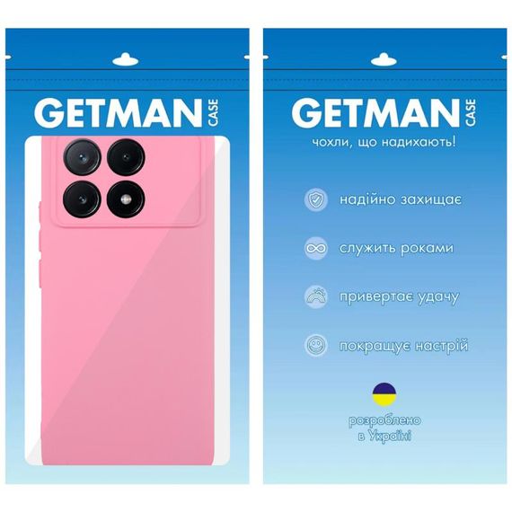 Чохол TPU GETMAN Liquid Silk Full Camera для Xiaomi Poco X6 Pro Рожевий / Pink | Зображення 5