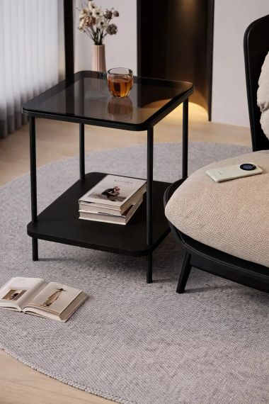 Столик интерьерный для дома, чёрный, стильный AND-1926 | Зображення 2