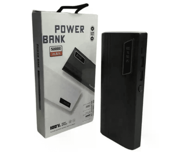 Мобільна зарядка Power Bank UN-3104 50000mAh із швидкою зарядкою та ліхтариком • Портативний зовнішній акумулятор 50000 мАг на 2