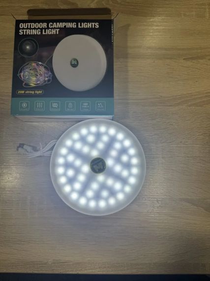 Аккумуляторный фонарь с гирляндой, USB и магнитным креплением / Подвесной фонарь для кемпинга 20м | Зображення 5