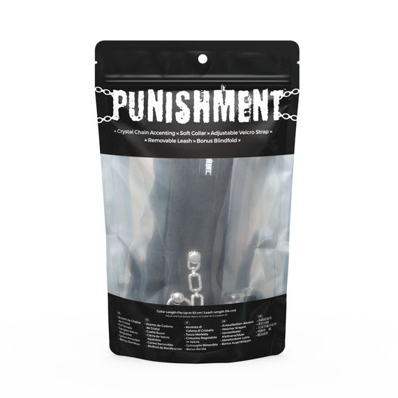 Нашийник із повідцем Punishment - Crystal Collar & Leash - Black | Зображення 3