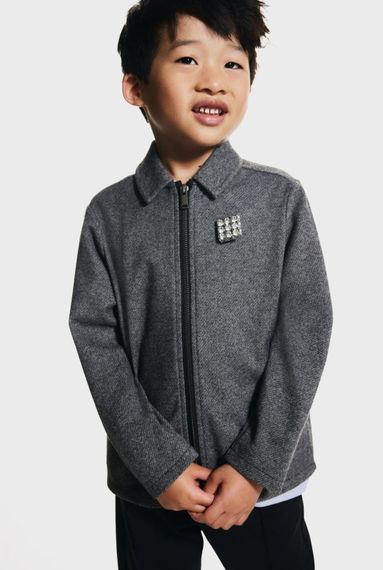 Дитяча куртка-сорочка для хлопчика H&M 92 см Темно-сіра (25122206A) | Зображення 3