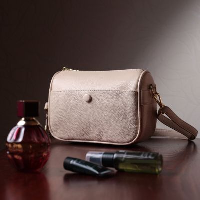 Сумка Vintage Компактна крос-боді жіноча з натуральної шкіри Біла (22591) | Зображення 5