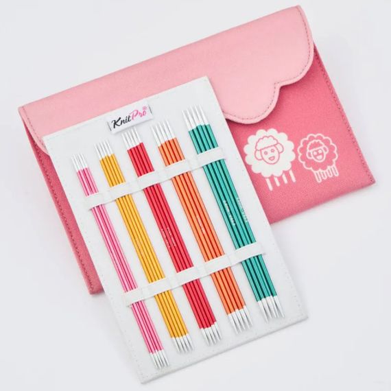 Набір шкарпеткових сталевих спиць KnitPro Zing Deluxe - Socks Kit, 15 см