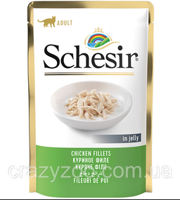 Влажный корм для котов Schesir Chicken Fillets Куриное филе 85 г 171023