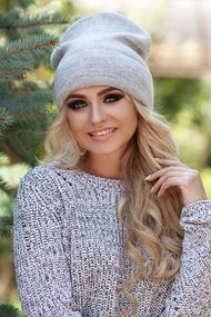 Шапка-колпак «О'Нил» светло-серый меланж