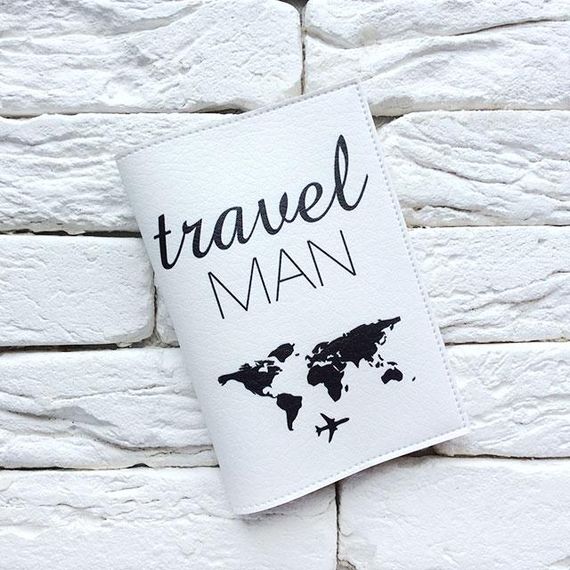 Обкладинка для паспорта Travel man 3 (білий)