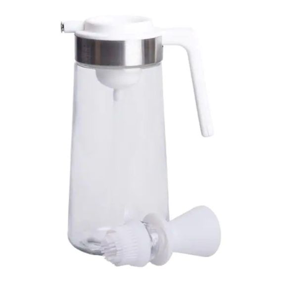 Пляшка для олії з дозатором 550 мл скляна пляшка для оливкової та соняшникової олії HP-1349 | Зображення 2