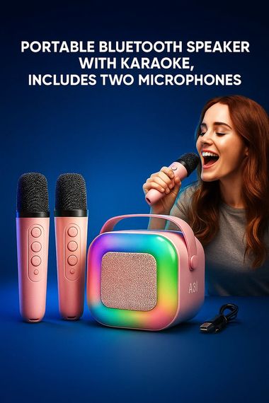 Портативна Bluetooth колонка з караоке A31 з двома мікрофонами XPRO (47581-А31_283)