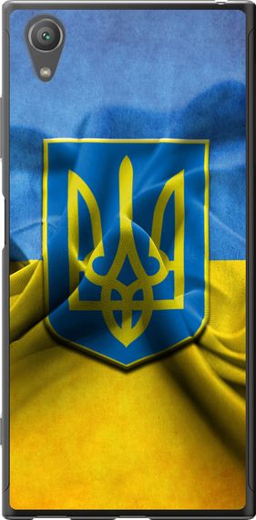 Чехол на Sony Xperia XA1 Plus G3412 Флаг и герб Украины 1 "375u-1129-17620"