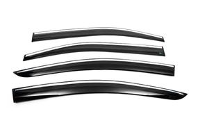 Ветровики с хромом (4 шт, Sunplex Chrome) для Toyota Corolla 2019-2024 гг